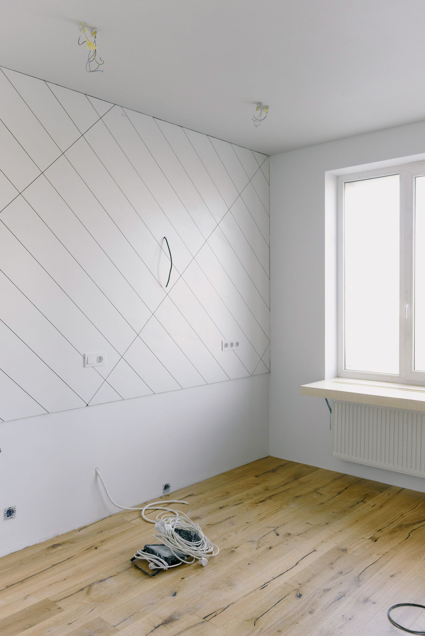 Finished, renovated room