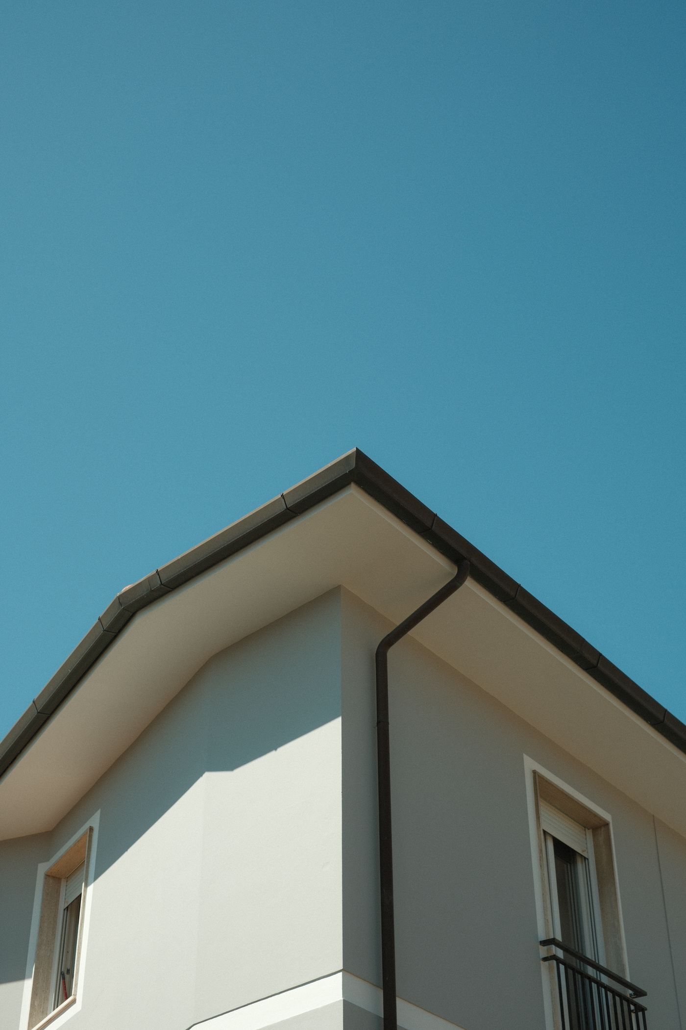 Repaired siding on a modern home
